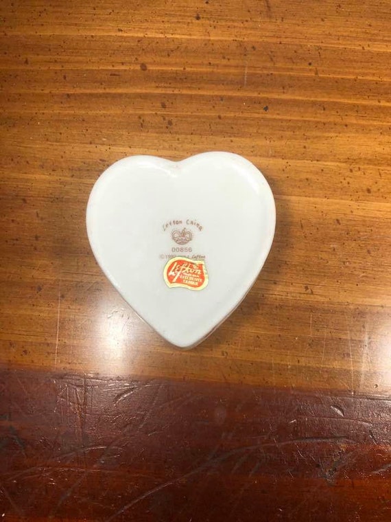 Vintage Lefton Heart Shaped Trinket Box - image 2