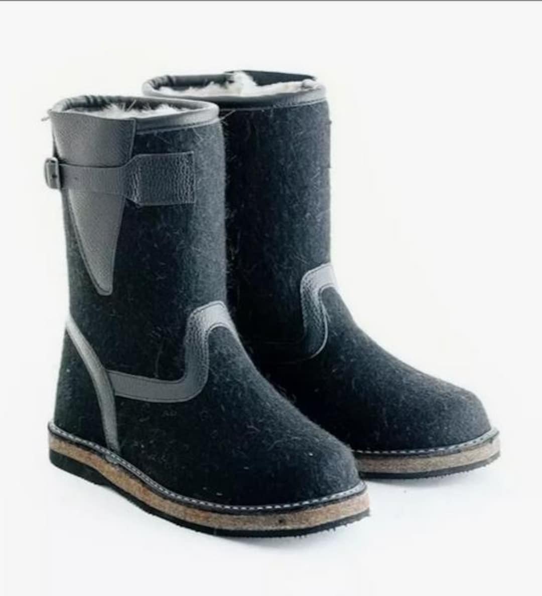 Filzstiefel Filzschuhe aus Natur- und Schaffell Wandern Jagd