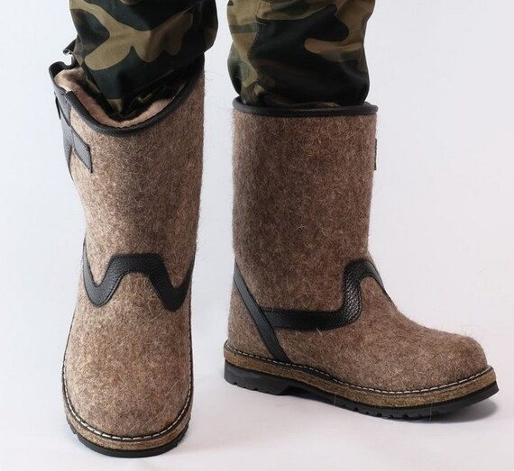 Original Shoes Valenki Felt Boots Felt Shoes Made of Natural Felt