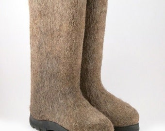 VALENKI Walenki RUSSIAN Wool Sheep Rubber Sole Winter