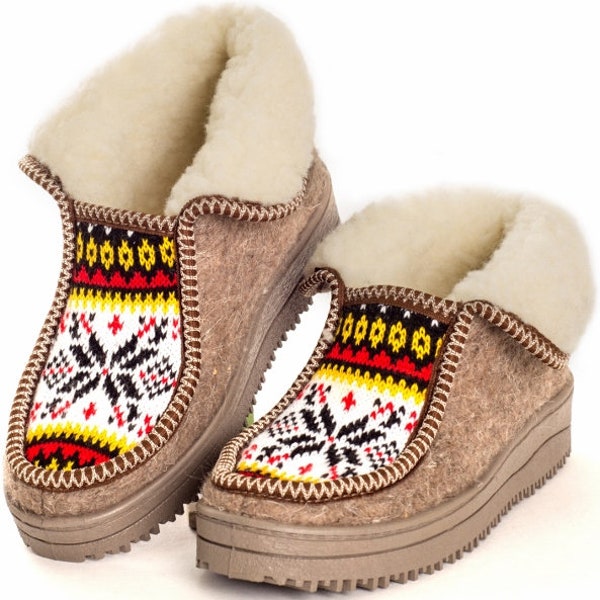 Russian valenki winter autumn Boots women's spring made of cloth with fur