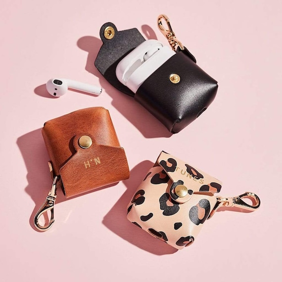 Dog Paw Pattern Leather Pouch Protective Case for Apple AirPods 1