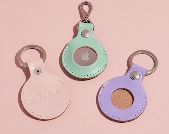 Personalized Leather AirTag Case Keyring *US TARIFFS COVERED*