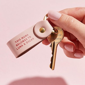 Personalized Custom Message Leather Keyring *US TARIFFS COVERED*