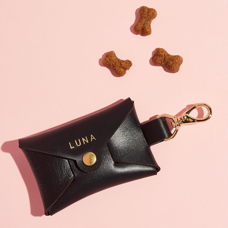 Personalised Leather Dog Treat Pouch Dog Treat Carrier Dog Etsy