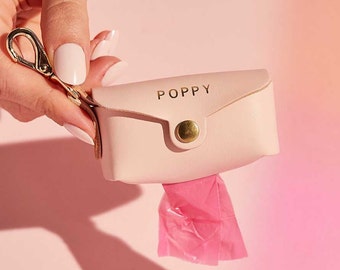 Personalized Leather Dog Poop Bag Holder *US TARIFFS COVERED*