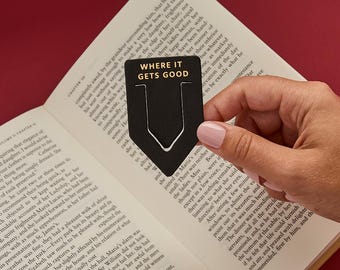 Marcapáginas de cuero suave personalizado / Regalo para lectores románticos