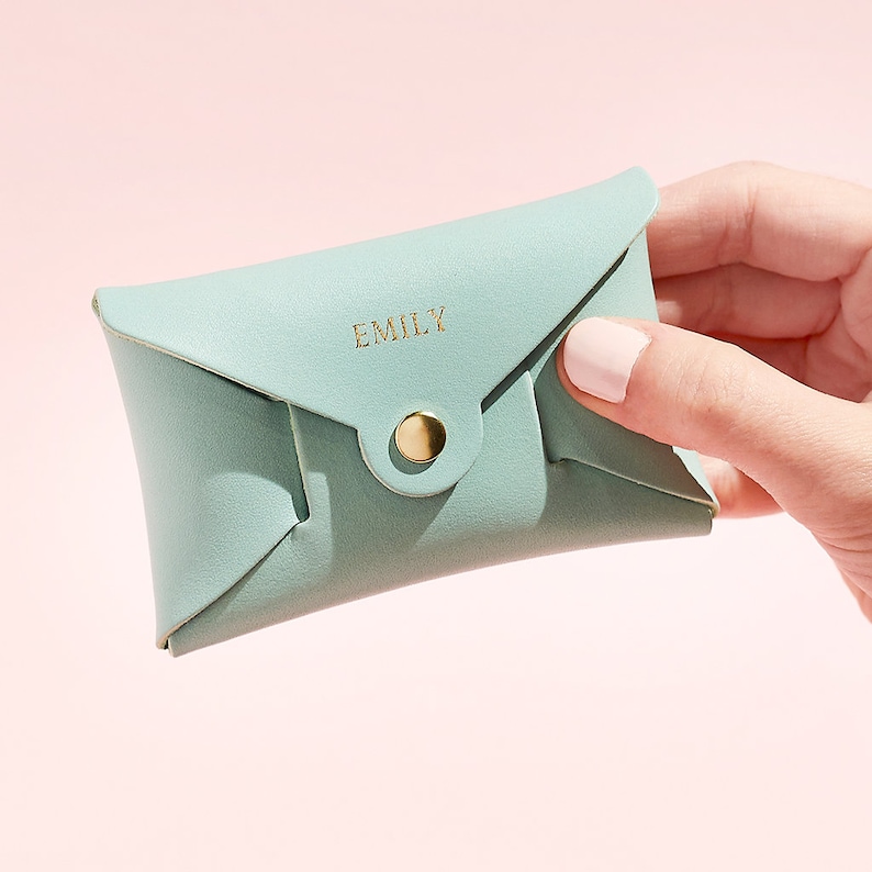 leather purse personalised