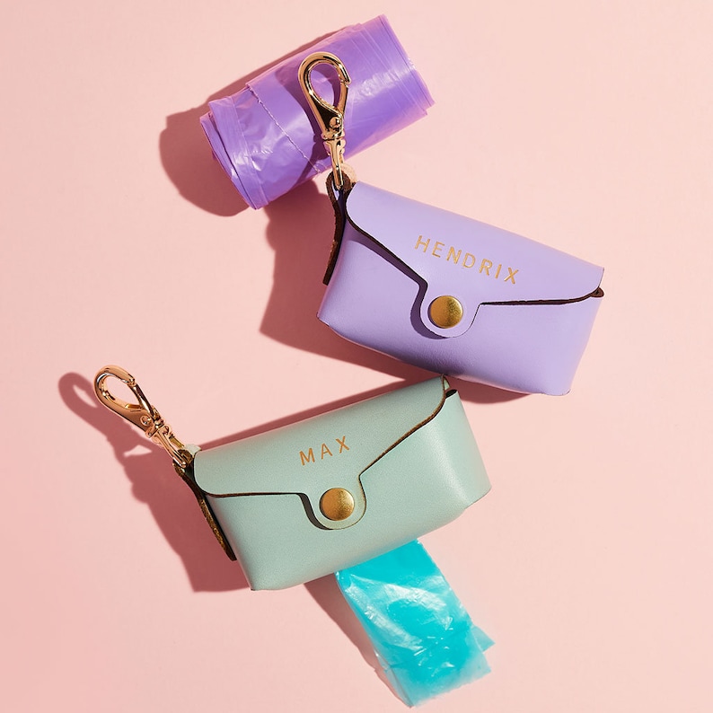 Personalised Leather Dog Poop Bag Holder Dog Waste Bag Etsy