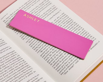 Personalised Leather Bookmark with Name or Initials | Bright Colourful Leather Bookmark | Bookish Birthday Gift or Mother's Day Present