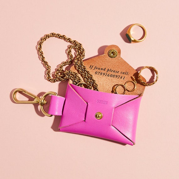 Portagioie da viaggio in pelle PU, organizer portatile per anelli, collane e bracciali con maniglia, rosa scuro | Leroy Merlin