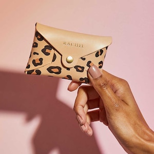 Personalised leather on sale coin purse