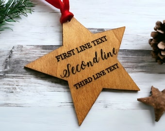 Personalised Wooden Star