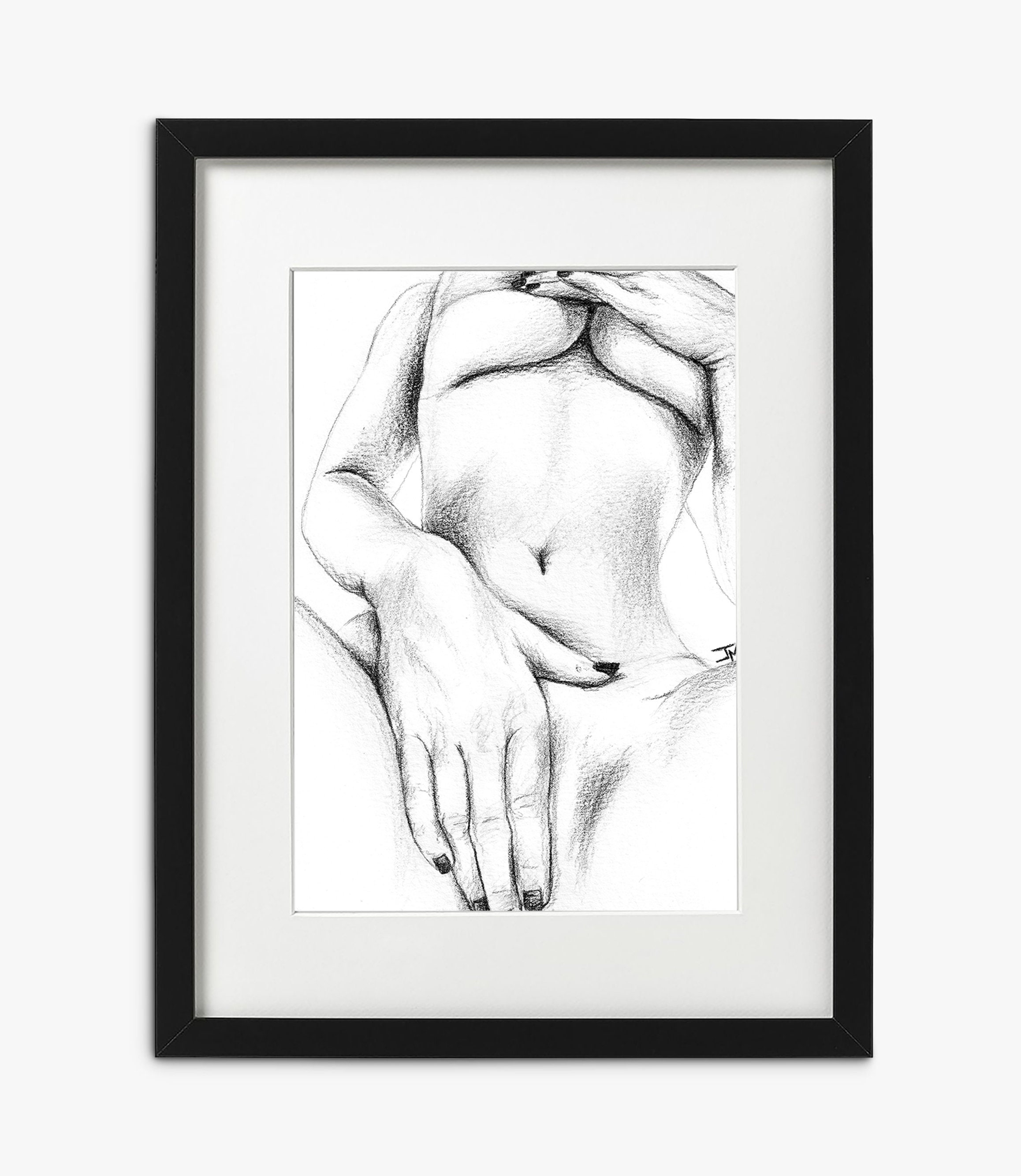 Erotic Art Nude Original Artwork Voyeur Female Semi Nudity picture pic