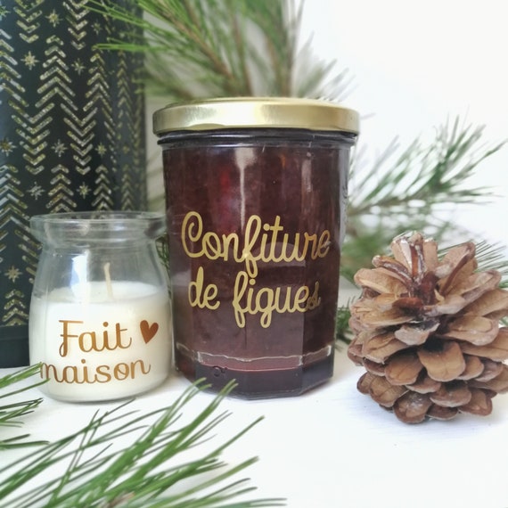 Étiquette sticker bocaux à l'unité pour cadeaux de Noël faits maison -   France