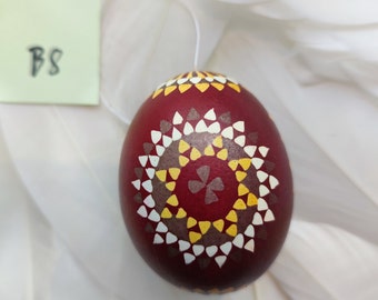 Sorbian EASTER EGG, 1 piece, hand-painted, Easter, wax painting technique, unique, chicken egg, spring decoration, Easter decoration