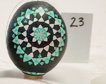 Sorbian EASTER EGG, 1 piece, hand-painted, Easter, wax painting technique, unique, chicken egg, spring decoration, Easter decoration