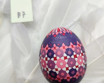 Sorbian EASTER EGG, 1 piece, hand-painted, Easter, wax painting technique, unique, chicken egg, spring decoration, Easter decoration