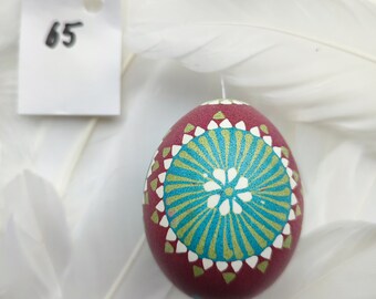 Sorbian EASTER EGG, 1 piece, hand-painted, Easter, wax painting technique, unique, chicken egg, spring decoration, Easter decoration