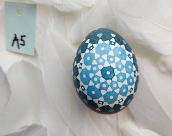 Sorbian EASTER EGG, 1 piece, hand-painted, Easter, wax painting technique, unique, chicken egg, spring decoration, Easter decoration