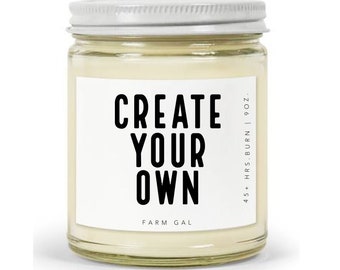 DIY custom candle - Create your own| Personalize a Candles | Gift for friend| Birthday Gift | Engagement Gift | Scented Soy Candle | Canada