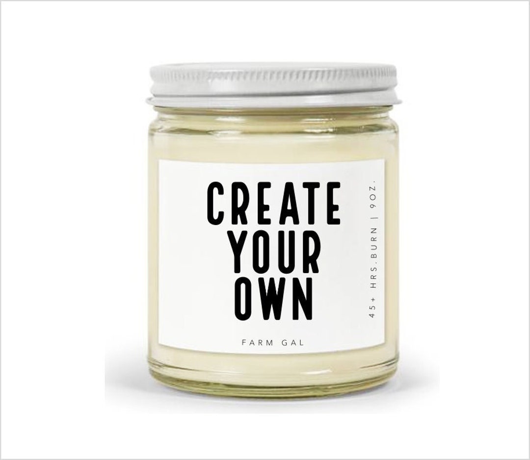 DIY Custom Candle Create Your Own Personalize a Candles Gift for Friend