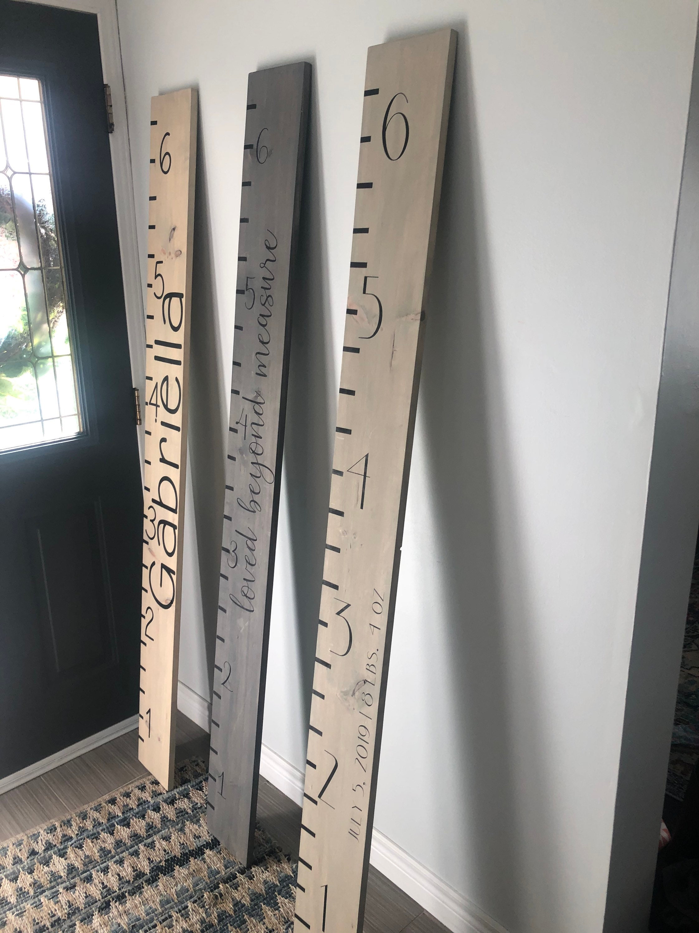 Distressed Giant Ruler Height Chart ,wooden Growth Chart, Height