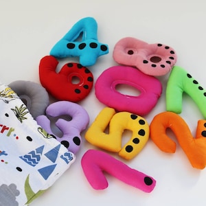 Learning numbers, numbers soft toys, numbers stuffed toys, montessori toys, educational game