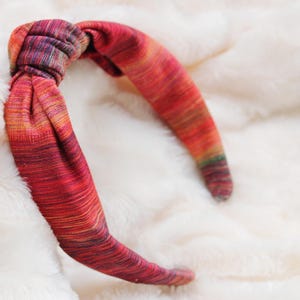 Knotted headband, Vibrant headband, Boho style headband, Autumn hairband, Knot hairband, Red headband, Trendy accessories
