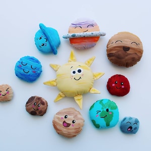 Planets, planets soft toys, educational game, Montessori learning game, Toddler game, Planets stuffed toys, Space toys, Solar system