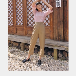 Slightly Tapered Linen Pants / Women Linen Trousers / Available in 50  Colors -  Canada