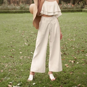 High Waist Linen Pants