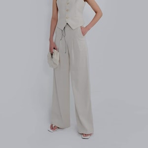 Buy High Waisted Linen Pants Online In India -  India