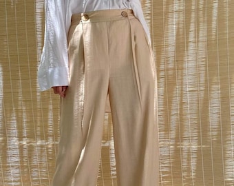 High Waist Linen Pants