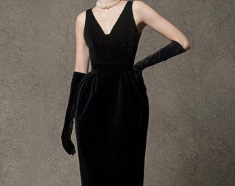 Black Bridesmaid Velvet Dress High Quality Fabric Dress Maxi Gown Dress Deep V Neck Open Back