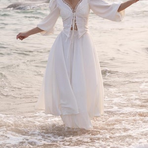 silk Double layered white silk satin skirt ivory silk skirt midi White skirt Satin skirt Bridal separates Bias cut Skirts for women