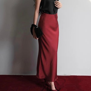 Bias Cut Maxi Skirt - Silk skirt - Long Skirt - Summer Dress - Long Skirt - Summer Skirt - Gift for her - Office silk Skirt