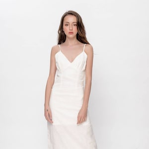 Linen Slip Dress - Midi / Maxi Linen Dress - White Linen Dress