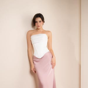 Occasion summer skirt Full circle skirt Party skirt women Simple silk skirt long Mid calf length skirt Casual midi skirt Formal wear skirt