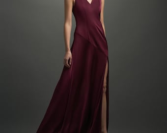 silk dress thick straps Satin Slip Dress With Wide Strap, Sky Blue