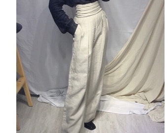 High Waist Linen Pants