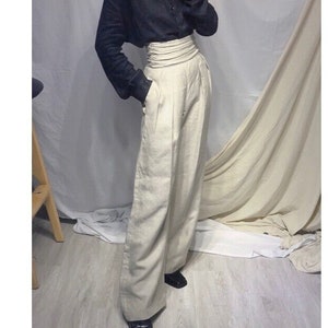 High Waist Linen Pants