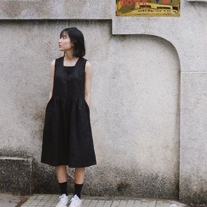 Loose Linen Summer Dress with Roomy Pockets - Available in 50 Colors