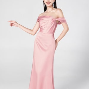Asymmetrical Shoulder Maxi Dress, Wedding Guest Midi Dress, Event Club Cocktail Dress, Gift For Her, Off Shoulder/One Shoulder Dress