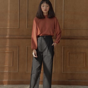 Linen Pants MAXI Length - High Waisted Linen Pants