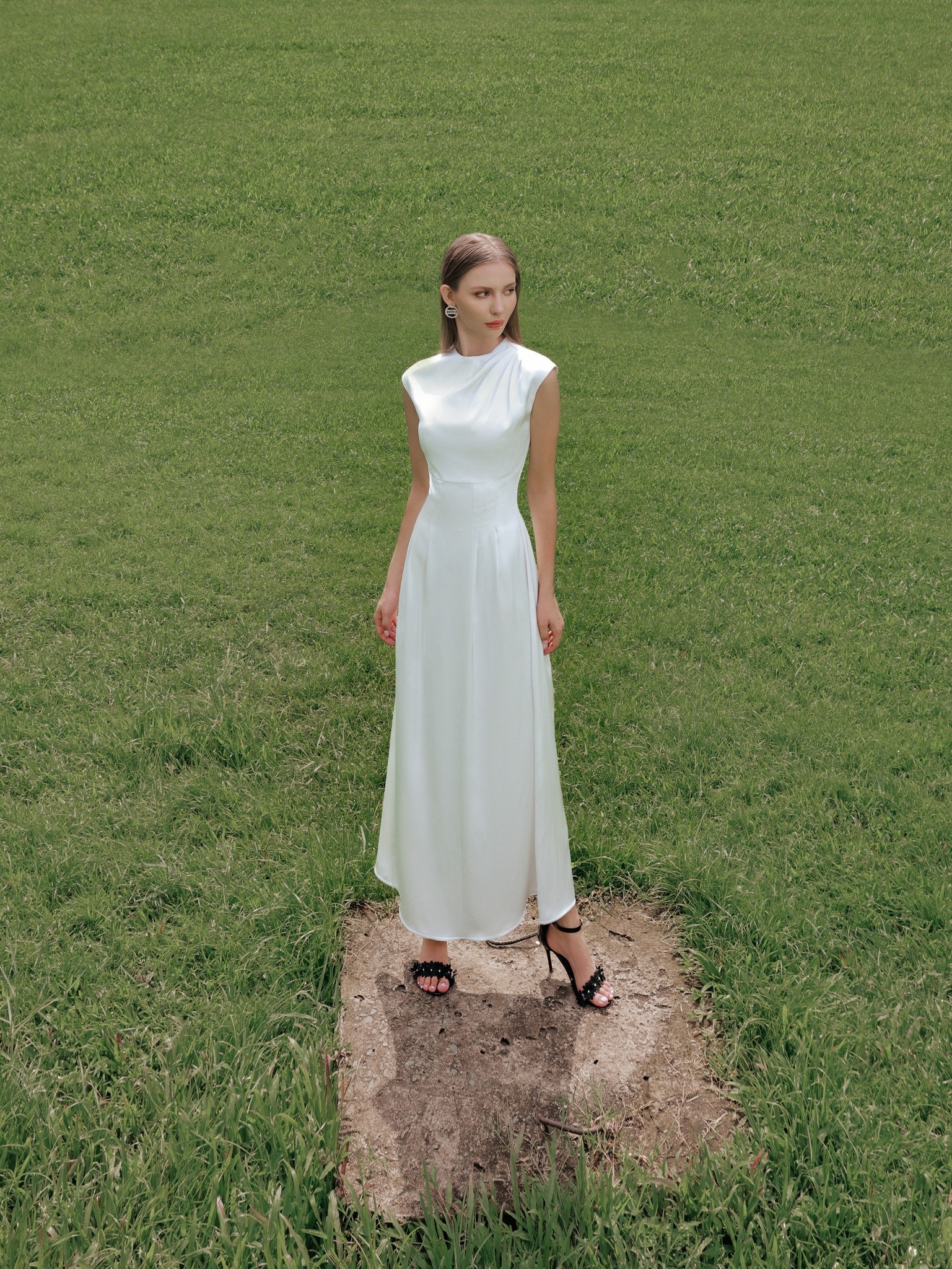 Cap Sleeves Maxi Dress in White, Wedding Guest Maxi Dress, Crew Neck Dress, Maxi Length Dress for Bridesmaids, Gift for Her - Etsy Cap Sleeves Maxi Dress in White, Wedding Guest Maxi Dress, Crew Neck Dress, Maxi Length Dress for Bridesmaids, Gift for Her - Etsy