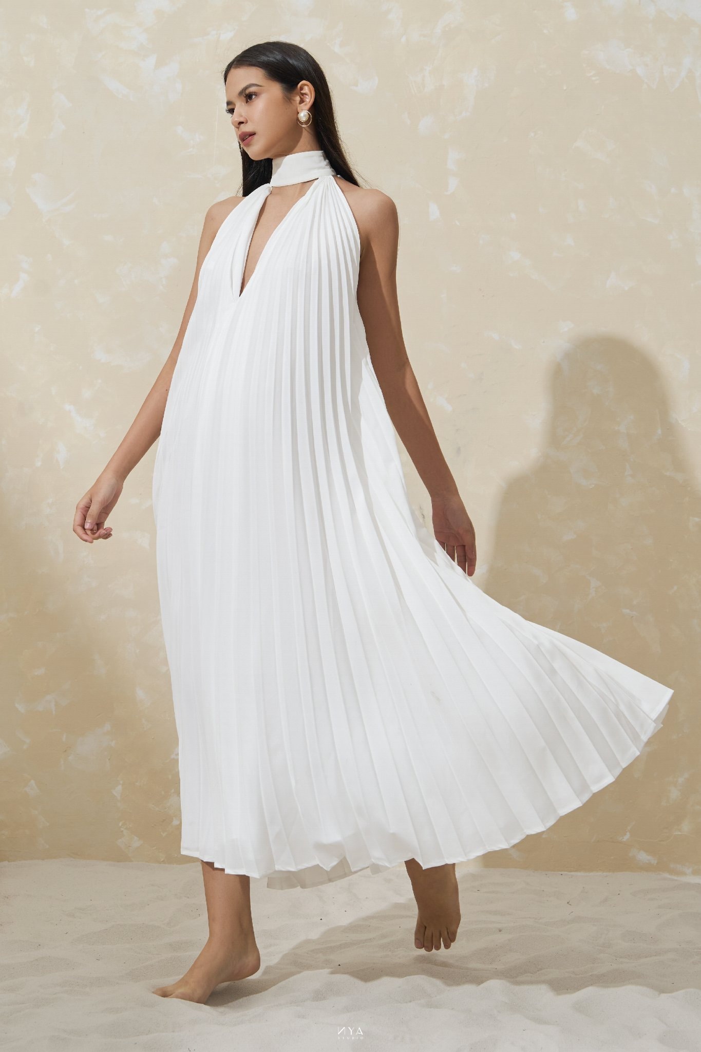 Pleated White Dress - Etsy Pleated White Dress - Etsy