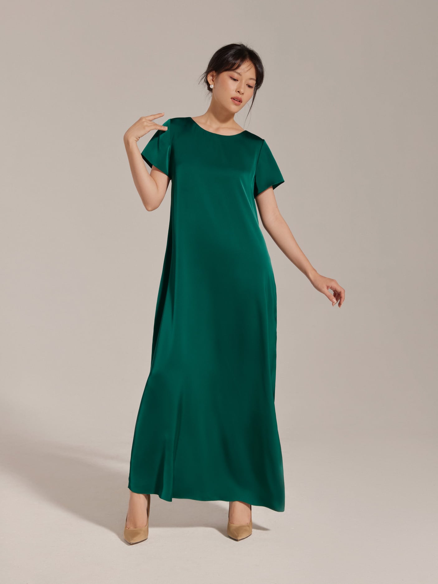 green emerald velvet dress X7772 TOP / DRESS (XL, XXL,ONLY) – N by Nancy main image 0