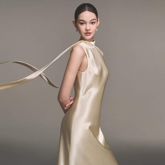 Crew Neckline Wedding Guest Dress, Maxi Prom Simple Dress, Bridesmaid Dresses, Summer Sleeveless Evening Dress, Gift For Her