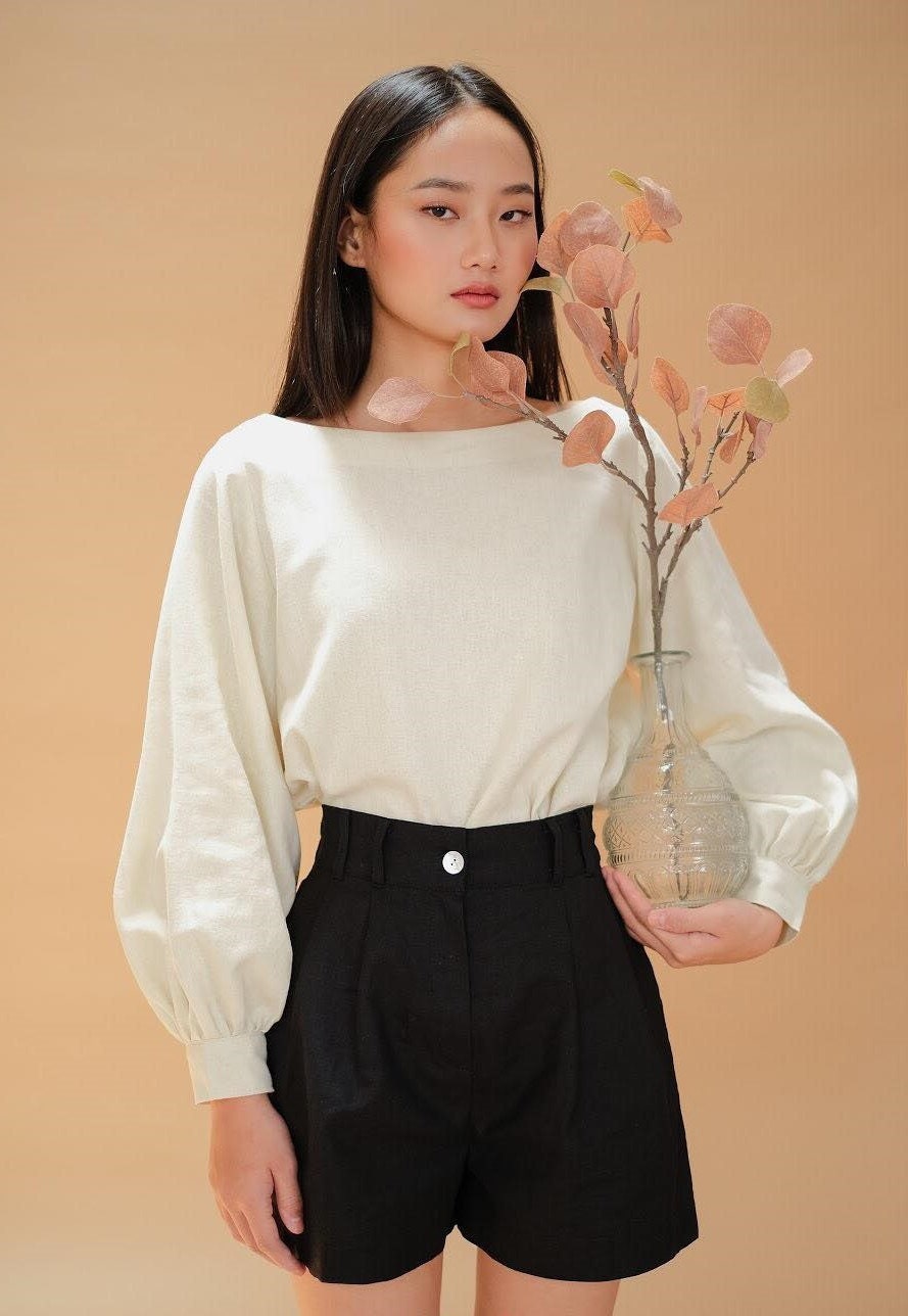 Sheer White Puff Sleeve Blouse - Etsy